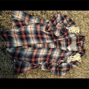 Plaid Cardigan NWT